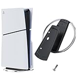 PS5/PS5 Slim/PS5 Pro 縦置きスタンド, For PlayStation 5 専用, PS5スタ ンド, 合金製・転倒防止・地震対策・放熱対策・傷付き防止, 簡単取り付け, PS5 Slim/PS5 Pro対応 PS5 周辺機器, 2ネジ 日本語取扱説明書付き(ブラック)