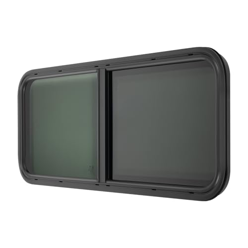 Ventana corredera para autocaravana, 100 × 40 cm, vertical, horizontal, para autocaravanas, con mosquiteras, caravanas, caravanas, vehículos de construcción