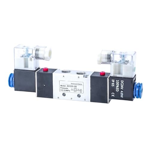 Électrovanne pneumatique 4V220-08 double commande anti-coupure électrique AC110V - 2