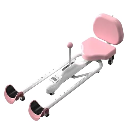 SIzlaho 開脚マシーン レッグストレッチャー 人間工学設計 0~210°自由調整 6段階の長さ調整 組み立て不要 収納簡単 大人・子供用 タイマー付き 股割り機 足痩せ 体幹トレーニング バレエ練習 バレエ、ヨガ、ダンス、武道、柔軟体操 ピンク 背も