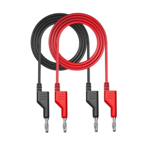 2 St&uuml;ck Bananenstecker Kabel, Stapelbar Banane zu Bananenstecker Pr&uuml;fkabel, Messleitungen f&uuml;r Strommessger&auml;te, Digital Multimeter Elektrische Pr&uuml;fung