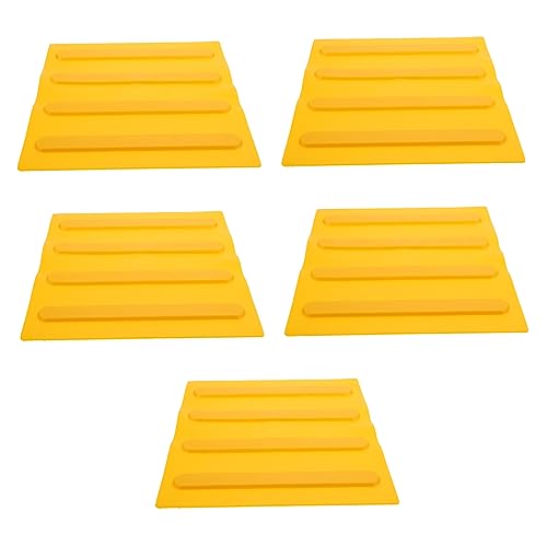 COSMEVIVI Craftsmanship 5pcs Blind Tracks Brick PVC Road Boards for Sidewalks Blind Floor Tiles