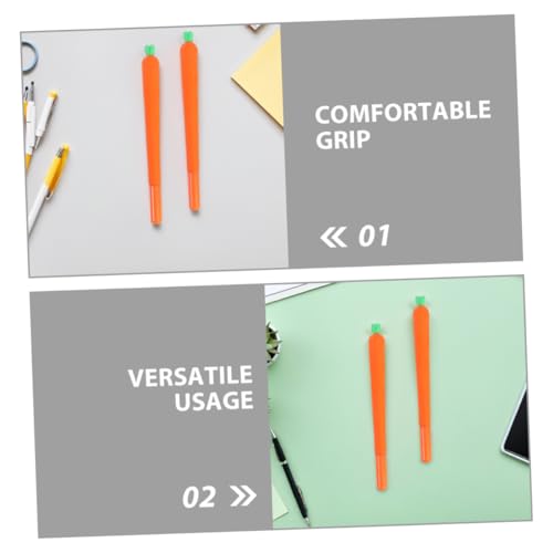 Set de 24 bolígrafos de gel con forma de zanahoria miniatura 3