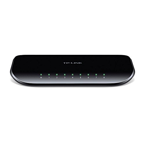 Image of TP-Link 8 Port Gigabit Ethernet Network Switch Hub | Plug and Play | Desktop or Wall-Mount | Plastic Case Ethernet Splitter | Fanless | Traffic Optimization | Unmanaged (TL-SG1008D)