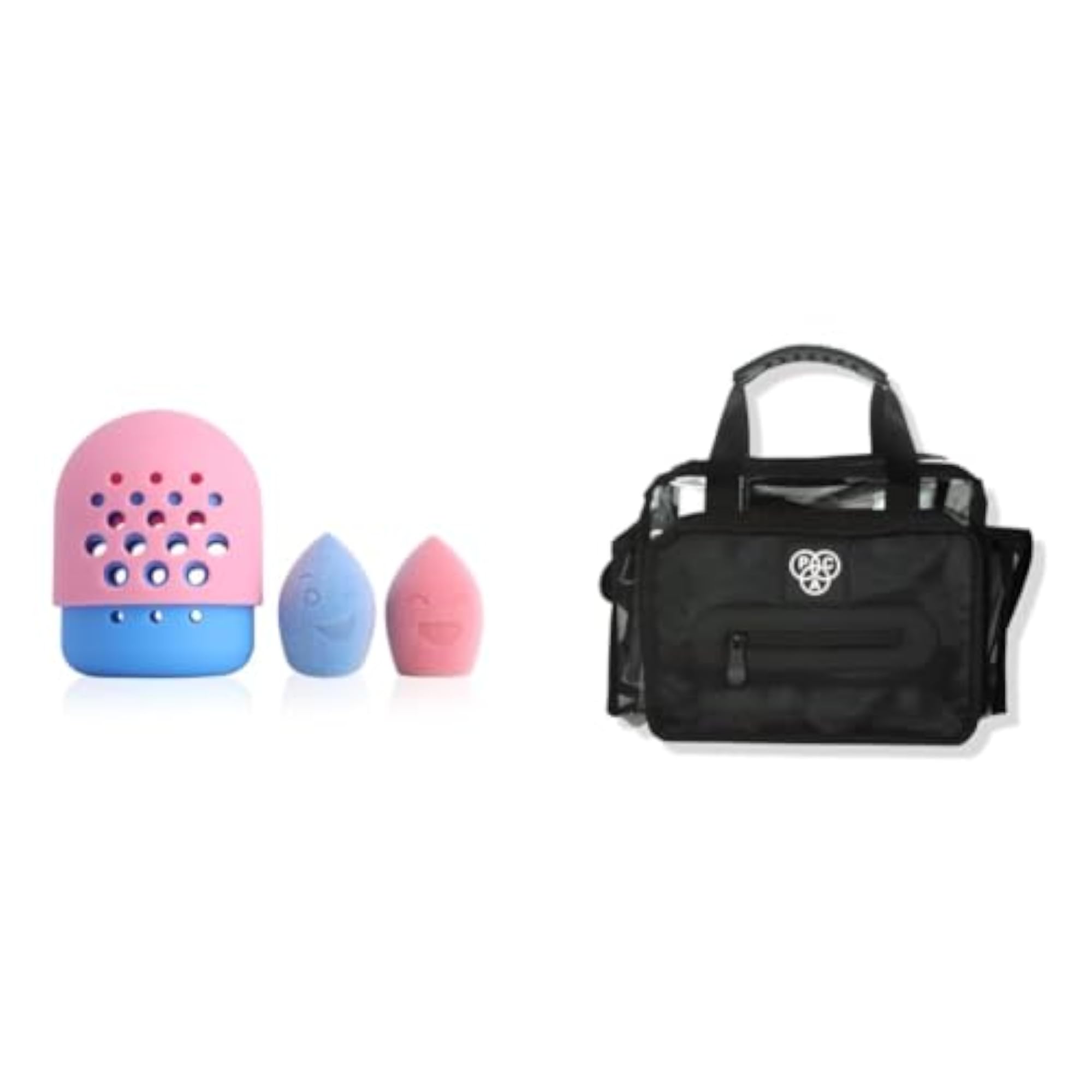 2pc Transparent Makeup Trunk Bag with Adjustable Strap