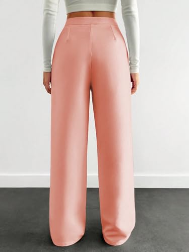 Image of Toochki Trousers for Woman Pants Women's Formal Office Korean | Beige Black Track Pant | Straight | Cotton Spandex Stretchable Trouser | High-Waisted Bottom Wear