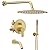 HomGoo Shower System with Tub Spout, Shower Faucet Set with 10-Inch Rain Shower Head, Handheld Shower head and Shower Faucet Trim valve, Wall Mounted Bathroom Shower Combo Set,Gold