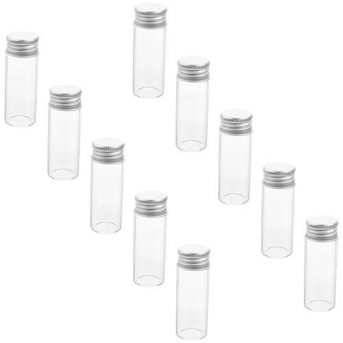ERINGOGO 20個 クリアガラス瓶 アルミ蓋付き再利用可能な透明ガラス保存容器 小容量 軽量で多用途キャンディーや茶葉の収納に適した密閉ボト