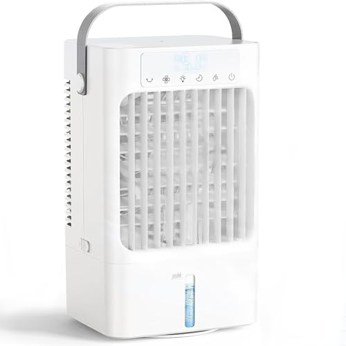 La Mejor Selección de Clima de Ventana Mirage los 5 mejores. 42 NTELOCO Aire Acondicionado Portatil Enfriador de Airecon Pantalla LED, con 900 ml de Tanque de Agua, Adecuado para Hogar, Oficina, Aire Acondicionado para Auto, Exteriores