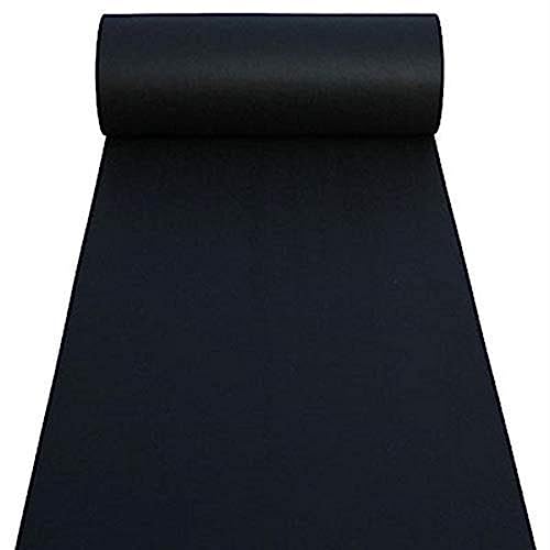 Image of 5x25 feet Black Colour Party Decoration Exhibition Stage Carpet, Floor Runner & Function Rugs, Awards Night Party Indoor Outdoor