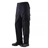 TRU-SPEC Men's Polyester Cotton Rip Stop BDU Pant, Black, Medium