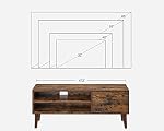 VASAGLE TV Stand, TV Bench TV Cabinet for TVs up to 55 Inches, TV Console, Rustic Brown ULTV120T01