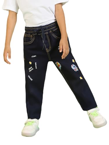 Image of Nautinati Boys Cotton Denim Jeans with Value-Added Detailing | Age 2-10 Years