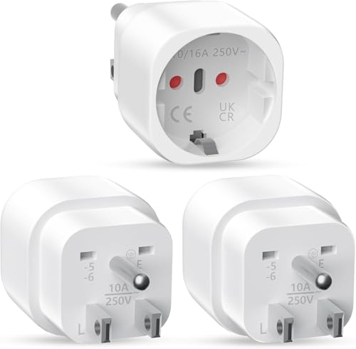 3 Pièces Adaptateur Prise USA, Adaptateur Prise Americaine, FR 2 Broches vers US 3 Broches Adaptateur Prise Canada, Adaptateur Voyage Accessoires, Canada,...