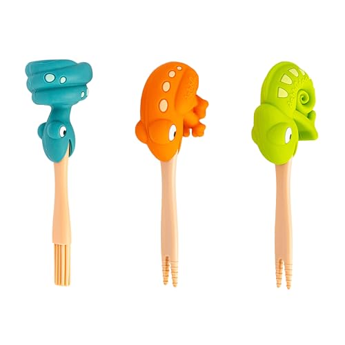 Food Picks for Kids Kids Food Picks for Lunchbox Self Feeding Utensils for Picky Eaters Feeding Therapy Tools BPA Free Animal Design (3-Pack)