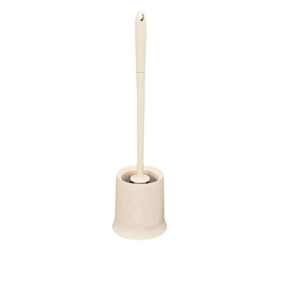 Zyyanshop One Color Toilet Brush Round Brush Head Floor Standing Long Handle Toilet Bowl With Base