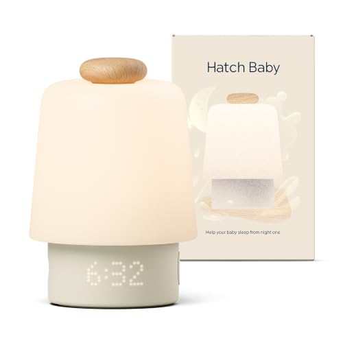 Image of Hatch Baby Sound Machine, Night Light | Sleep Support | Registry Essential, Routine Builder, Time-to-Rise Alarm Clock, White Noise, Nursery Stories, Toddler Kids (Wi-Fi) (Beechwood)