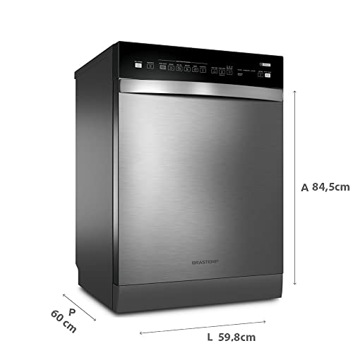 Lava Louças 14 Serviços Brastemp cor Inox com Ciclo Pesado - BLF14AR 110V glide