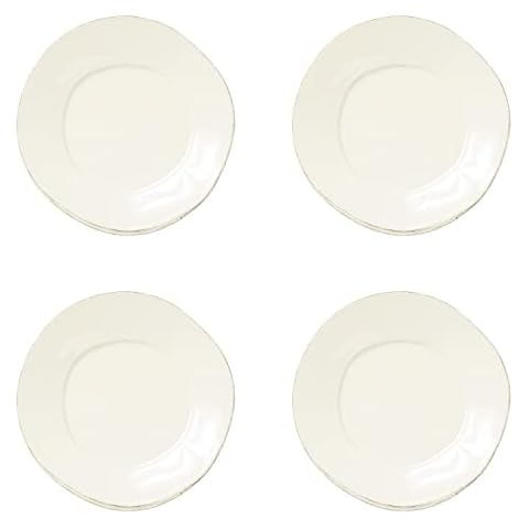Vietri Italian Lastra Collection Dinnerware Sets (Linen, Dinner Plates, Set of 4) Cover