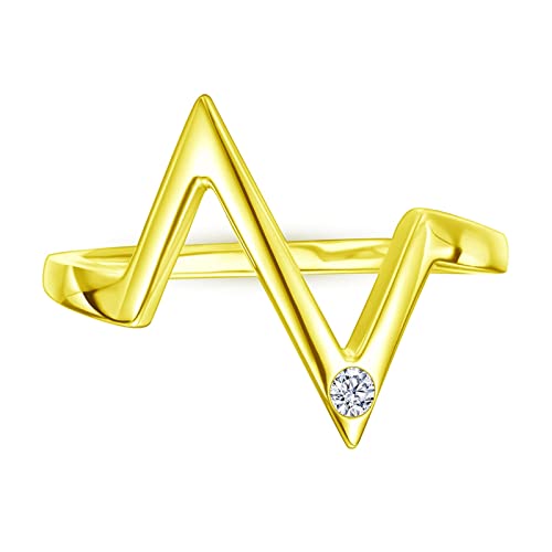 Bague Femme en Argent Électrocardiogramme KnSam Chic