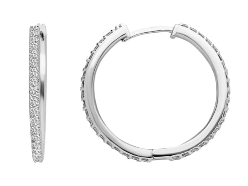 0.84ct diamond hoop earrings image