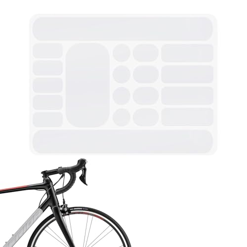 CHACKSTAY Protector Mountain Bike, cinta de protección del marco de bicicleta - Guardia de la cadena de bicicletas de montaña,Escudo de portada de envoltura de película anti-resistente a la intemperie