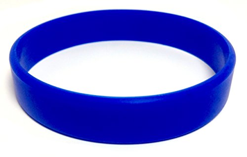 Image of TheAwristocrat 1 Dozen (12) Multi-Pack Blank Rubber Wristbands Silicone Bracelets - Select from a Variety of Colors