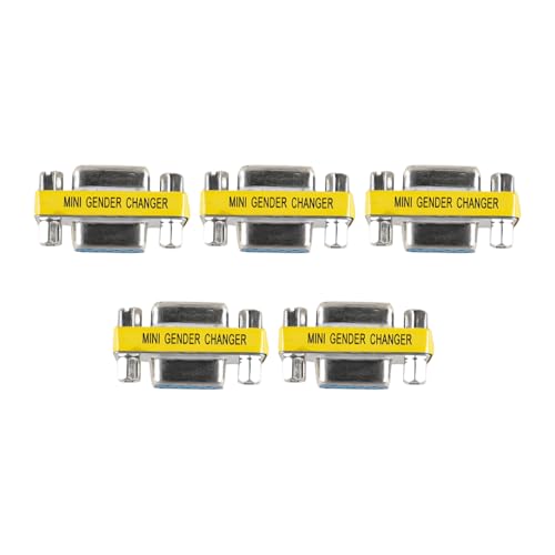Gorise 5 Pack DB9 Female to Female Adapter,Plate Insert Type Connectors Serial to Terminal Cable Gender Changer Coupler Adapter