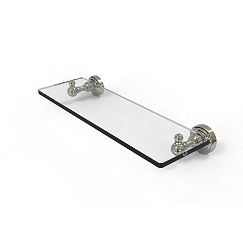 Allied Brass WP-1/16 Waverly Place Collection 16 Inch Vanity Beveled Edges Glass Shelf, Polished Nickel
