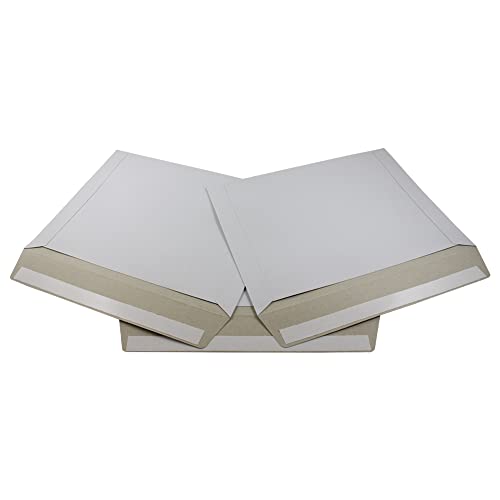 5 EcoSwift 9 x 11.5 Photo Mailers Flats White Cardboard Self Seal Envelopes 9x11.5