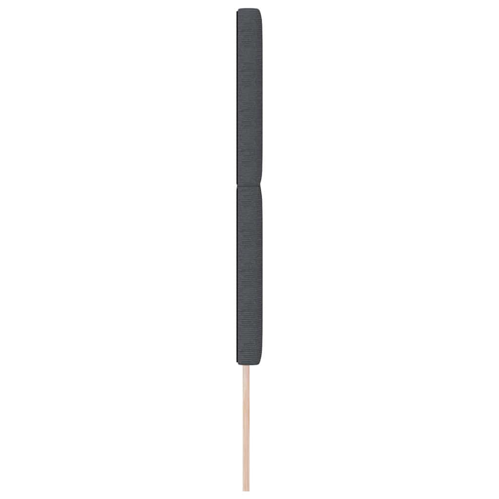 Cabecero gris oscuro de 160 cm, tejido acanalado, diseño moderno, regulable en altura 118/128 cm, estructura de madera maciza de pino, cómodo respaldo para dormitorio, habitación juvenil y