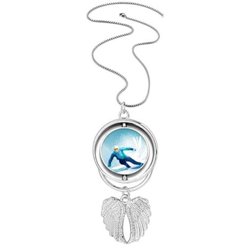 Bâtons de ski et ailes d'ange le collier parfait à offrir aux skieuses passionnées