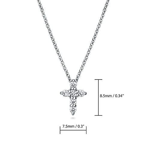 BERRICLE Sterling Silver Gold Flashed Cross Pendant Necklace for Women, Cubic Zirconia CZ - Sideways Cross, Filigree Styles3
