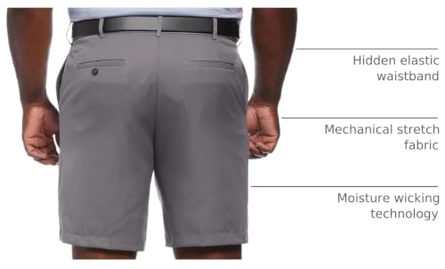 Image of PGA Tour Men's 9 inch Golf Shorts with Expandable Waistband, Flat Front, Moisture-Wicking, Sun Protection, Stretch, Lightweight