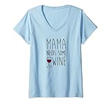 Photo Gallery donna mama needs some wine for wine lovers maglietta con collo a v Photo Gallery donna mama needs some wine for wine lovers maglietta con collo a v