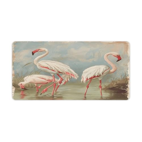 Mouse Pad Flamingo en Agua Impermeable Grande Antideslizante