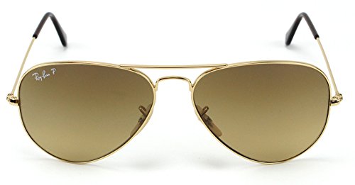 Ray-Ban RB3025 001/M2 Aviator Shiny Gold Frame/Brown Polarized Lens 58mm2