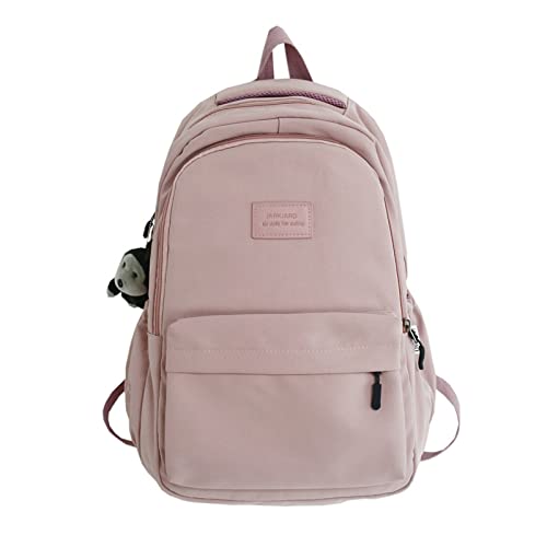 Image of JARKJARD Aesthetic Cute Backpack for Girls Student School College Travel | Large Capacity Solid Color Bookbag Daypacks for Women Daily Casual use