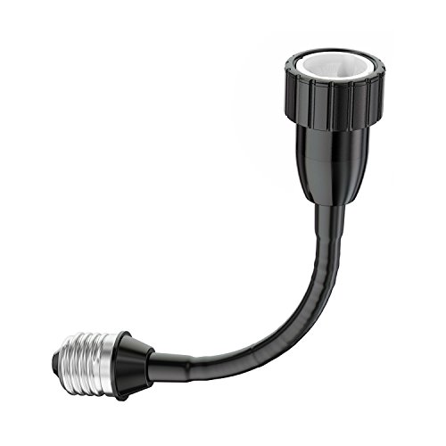 ledscom.de 4 Pieces E27 gooseneck Extension Elektra to GU10, Black - Image 2