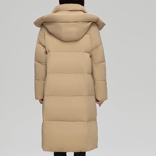 Womens Winter Puffer Parka Jacket with Hood Long Sleeve Full Zip Long Puffy Jacket Casual Thermal Ladies Padded Coats2