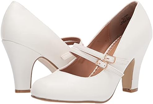 Journee Collection Women's Pumps, White, 7.5 | Image 6