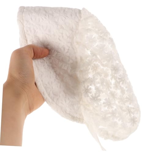 Princess Sun Hat for Girls Adjustable Wide Brim Cotton Baby Hat UV Protection for Summer Outdoor Activities White3