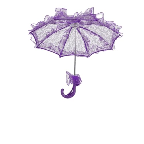 Luqeeg Lace Parasol - Vintage Lace Photography Prop Umbrella for Flower Girls, Weddings & Decorative Use