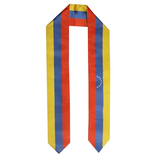 Pasksamtu Venezuela Flag Graduation Stole Sash for Study Aboard International Students Abroad Adult Unisex- Cool Graduation Shawl Sash Stole Wraps Scraf