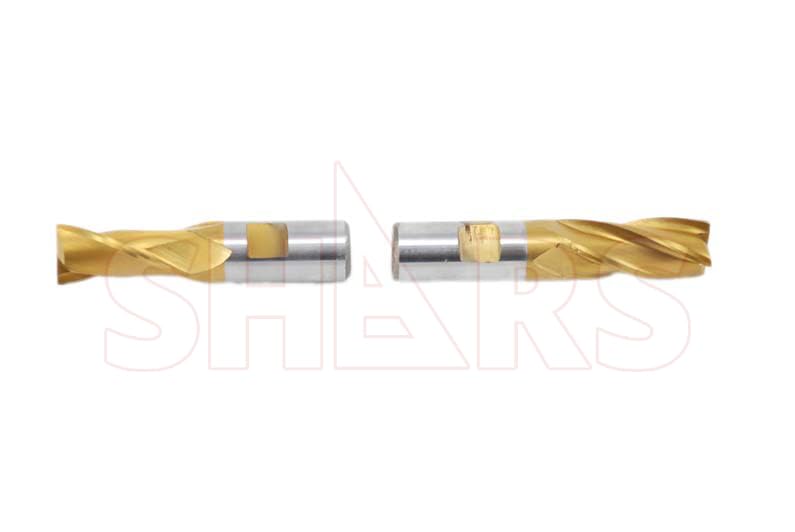 Image of Shars 3 /16 inch -3 /4 inch (20 PCS) HSS Tin Coated (2 & 4 Flute) Single End Mill Set 404-5901#