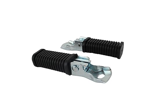 Sozius Fußrasten Satz klappbar mit Gummi, flache Ausführung, universal für Simson Motorrad Moped Mofa S50 KR51 Zündapp