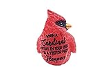 Ganz When a Cardinal Appears in Your Yard It is a Visitor from Heaven Memorial Cardinal Figurine Decor Cardinal Gifts Cardinal Bird Decorative Figurine Home Garden Statue