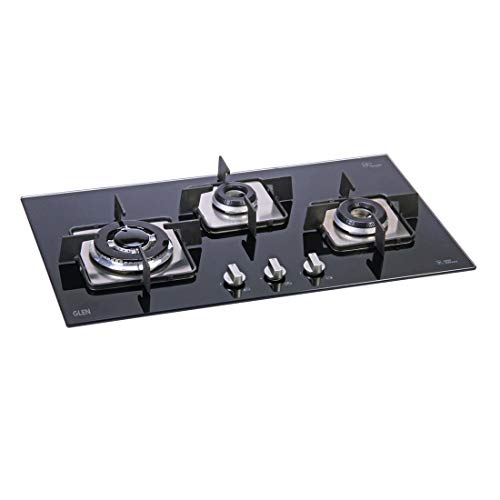 Image of Glen Built In Kitchen Hob 1073 SQ IN Triple Glass Ring burner