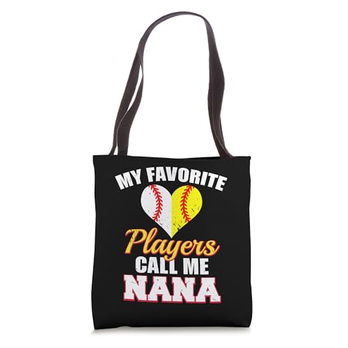 Bolso Tote My Favorite Baseball Softball Players Call Me Nana