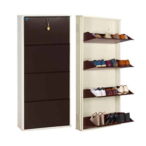 Image of Delite KOM 24 inch Powder Coated 4 Door Steel Shoe Rack